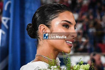 2023-09-15 - Jessica AIDI wife of Marco VERRATTI during the French championship Ligue 1 football match between Paris Saint-Germain and OGC Nice on September 15, 2023 at Parc des Princes stadium in Paris, France - FOOTBALL - FRENCH CHAMP - PARIS SG V NICE - FRENCH LIGUE 1 - SOCCER