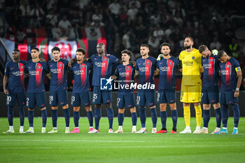 2023-09-15 - Team of PSG during the French championship Ligue 1 football match between Paris Saint-Germain and OGC Nice on September 15, 2023 at Parc des Princes stadium in Paris, France - FOOTBALL - FRENCH CHAMP - PARIS SG V NICE - FRENCH LIGUE 1 - SOCCER