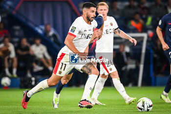 2023-09-15 - Morgan SANSON of Nice during the French championship Ligue 1 football match between Paris Saint-Germain and OGC Nice on September 15, 2023 at Parc des Princes stadium in Paris, France - FOOTBALL - FRENCH CHAMP - PARIS SG V NICE - FRENCH LIGUE 1 - SOCCER