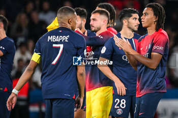 2023-09-15 - Kylian MBAPPE of PSG and Ethan MBAPPE of PSG during the French championship Ligue 1 football match between Paris Saint-Germain and OGC Nice on September 15, 2023 at Parc des Princes stadium in Paris, France - FOOTBALL - FRENCH CHAMP - PARIS SG V NICE - FRENCH LIGUE 1 - SOCCER