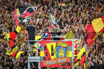 2023-09-16 - Supporters of Lens during the French championship Ligue 1 football match between RC Lens and FC Metz on September 16, 2023 at Felix Bollaert stadium in Lens, France - FOOTBALL - FRENCH CHAMP - LENS V METZ - FRENCH LIGUE 1 - SOCCER