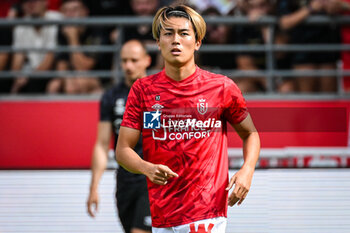 2023-09-17 - Keito NAKAMURA of Reims during the French championship Ligue 1 football match between Stade De Reims and Stade Brestois on September 17, 2023 at Auguste Delaune stadium in Reims, France - FOOTBALL - FRENCH CHAMP - REIMS V BREST - FRENCH LIGUE 1 - SOCCER