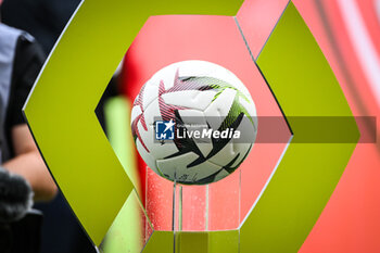 2023-09-17 - Illustration of the Kipsta match ball during the French championship Ligue 1 football match between Stade De Reims and Stade Brestois on September 17, 2023 at Auguste Delaune stadium in Reims, France - FOOTBALL - FRENCH CHAMP - REIMS V BREST - FRENCH LIGUE 1 - SOCCER
