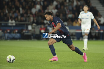 2023-09-24 - Warren Zaire-Emery of PSG during the French championship Ligue 1 football match between Paris Saint-Germain and Olympique de Marseille on September 24, 2023 at Parc des Princes stadium in Paris, France - FOOTBALL - FRENCH CHAMP - PARIS SG V MARSEILLE - FRENCH LIGUE 1 - SOCCER
