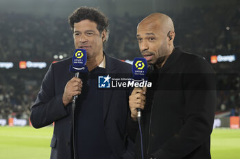 2023-09-24 - Rai and Thierry Henry comments for Amazon Prime Video the French championship Ligue 1 football match between Paris Saint-Germain and Olympique de Marseille on September 24, 2023 at Parc des Princes stadium in Paris, France - FOOTBALL - FRENCH CHAMP - PARIS SG V MARSEILLE - FRENCH LIGUE 1 - SOCCER