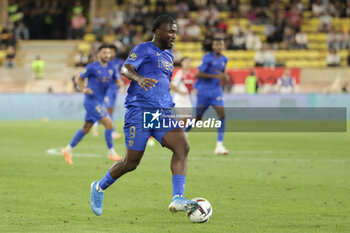 2023-09-22 - Terem Moffi of Nice during the French championship Ligue 1 football match between AS Monaco and OGC Nice on September 22, 2023 at Stade Louis II in Monaco - FOOTBALL - FRENCH CHAMP - MONACO V NICE - FRENCH LIGUE 1 - SOCCER