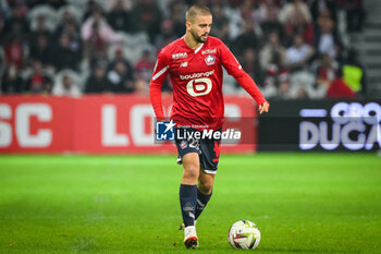 2023-09-26 - Edon ZHEGROVA of Lille during the French championship Ligue 1 football match between LOSC Lille and Stade de Reims on September 26, 2023 at Pierre Mauroy stadium in Villeneuve-d'Ascq near Lille, France - FOOTBALL - FRENCH CHAMP - LILLE V REIMS - FRENCH LIGUE 1 - SOCCER
