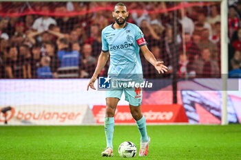 2023-09-26 - Yunis ABDELHAMID of Reims during the French championship Ligue 1 football match between LOSC Lille and Stade de Reims on September 26, 2023 at Pierre Mauroy stadium in Villeneuve-d'Ascq near Lille, France - FOOTBALL - FRENCH CHAMP - LILLE V REIMS - FRENCH LIGUE 1 - SOCCER