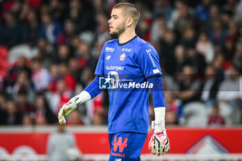 2023-09-26 - Lucas CHEVALLIER of Lille during the French championship Ligue 1 football match between LOSC Lille and Stade de Reims on September 26, 2023 at Pierre Mauroy stadium in Villeneuve-d'Ascq near Lille, France - FOOTBALL - FRENCH CHAMP - LILLE V REIMS - FRENCH LIGUE 1 - SOCCER