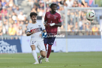 2023-09-30 - Vitinha of PSG, Muhammed Cham Saracevic of Clermont during the French championship Ligue 1 football match between Clermont Foot 63 and Paris Saint-Germain (PSG) on September 30, 2023 at Stade Gabriel-Montpied in Clermont-Ferrand, France - FOOTBALL - FRENCH CHAMP - CLERMONT V PARIS SG - FRENCH LIGUE 1 - SOCCER