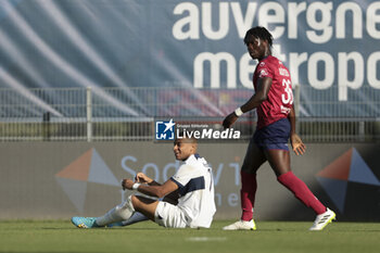 2023-09-30 - Kylian Mbappe of PSG, Alidu Seidu of Clermont during the French championship Ligue 1 football match between Clermont Foot 63 and Paris Saint-Germain (PSG) on September 30, 2023 at Stade Gabriel-Montpied in Clermont-Ferrand, France - FOOTBALL - FRENCH CHAMP - CLERMONT V PARIS SG - FRENCH LIGUE 1 - SOCCER