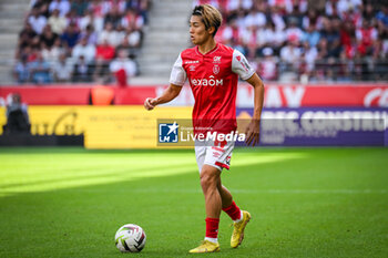2023-10-01 - Keito NAKAMURA of Reims during the French championship Ligue 1 football match between Stade de Reims and Olympique Lyonnais on October 1, 2023 at Auguste Delaune stadium in Reims, France - FOOTBALL - FRENCH CHAMP - REIMS V LYON - FRENCH LIGUE 1 - SOCCER