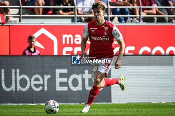 2023-10-01 - Thomas FOKET of Reims during the French championship Ligue 1 football match between Stade de Reims and Olympique Lyonnais on October 1, 2023 at Auguste Delaune stadium in Reims, France - FOOTBALL - FRENCH CHAMP - REIMS V LYON - FRENCH LIGUE 1 - SOCCER