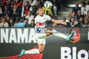 2023-10-08 - Kylian MBAPPE of PSG during the French championship Ligue 1 football match between Stade Rennais (Rennes) and Paris Saint-Germain on October 8, 2023 at Roazhon Park in Rennes, France - FOOTBALL - FRENCH CHAMP - RENNES V PARIS SG - FRENCH LIGUE 1 - SOCCER