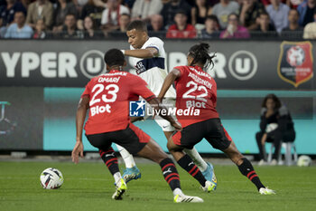 2023-10-08 - Kylian Mbappe of PSG during the French championship Ligue 1 football match between Stade Rennais (Rennes) and Paris Saint-Germain on October 8, 2023 at Roazhon Park in Rennes, France - FOOTBALL - FRENCH CHAMP - RENNES V PARIS SG - FRENCH LIGUE 1 - SOCCER