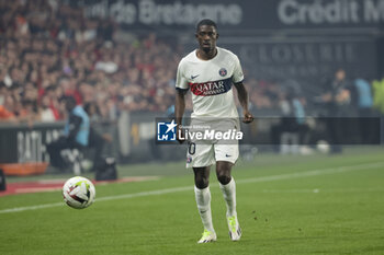 2023-10-08 - Ousmane Dembele of PSG during the French championship Ligue 1 football match between Stade Rennais (Rennes) and Paris Saint-Germain on October 8, 2023 at Roazhon Park in Rennes, France - FOOTBALL - FRENCH CHAMP - RENNES V PARIS SG - FRENCH LIGUE 1 - SOCCER