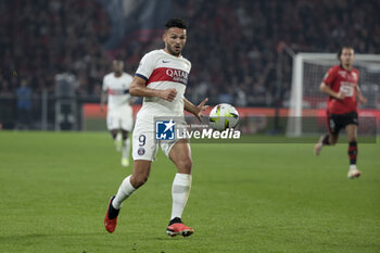 2023-10-08 - Goncalo Ramos of PSG during the French championship Ligue 1 football match between Stade Rennais (Rennes) and Paris Saint-Germain on October 8, 2023 at Roazhon Park in Rennes, France - FOOTBALL - FRENCH CHAMP - RENNES V PARIS SG - FRENCH LIGUE 1 - SOCCER