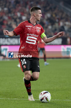 2023-10-08 - Benjamin Bourigeaud of Rennes during the French championship Ligue 1 football match between Stade Rennais (Rennes) and Paris Saint-Germain on October 8, 2023 at Roazhon Park in Rennes, France - FOOTBALL - FRENCH CHAMP - RENNES V PARIS SG - FRENCH LIGUE 1 - SOCCER