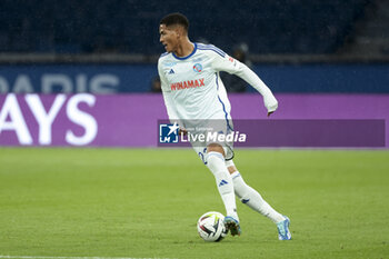 2023-10-21 - Angelo Gabriel of Strasbourg during the French championship Ligue 1 football match between Paris Saint-Germain and RC Strasbourg on October 21, 2023 at Parc des Princes stadium in Paris, France - FOOTBALL - FRENCH CHAMP - PARIS SG V STRASBOURG - FRENCH LIGUE 1 - SOCCER