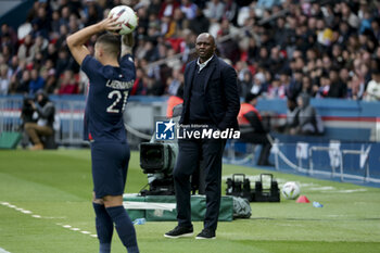 2023-10-21 - Coach of RC Strasbourg Patrick Vieira during the French championship Ligue 1 football match between Paris Saint-Germain and RC Strasbourg on October 21, 2023 at Parc des Princes stadium in Paris, France - FOOTBALL - FRENCH CHAMP - PARIS SG V STRASBOURG - FRENCH LIGUE 1 - SOCCER
