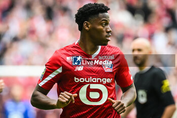 2023-10-22 - Jonathan DAVID of Lille during the French championship Ligue 1 football match between Losc Lille and Stade Brestois (Brest) on October 22, 2023 at Pierre Mauroy stadium in Villeneuve-d'Ascq near Lille, France - FOOTBALL - FRENCH CHAMP - LILLE V BREST - FRENCH LIGUE 1 - SOCCER