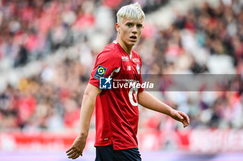 2023-10-22 - Hakon ARNAR HARALDSSON of Lille during the French championship Ligue 1 football match between Losc Lille and Stade Brestois (Brest) on October 22, 2023 at Pierre Mauroy stadium in Villeneuve-d'Ascq near Lille, France - FOOTBALL - FRENCH CHAMP - LILLE V BREST - FRENCH LIGUE 1 - SOCCER