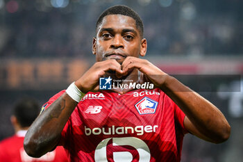 2023-10-29 - Ivan CAVALEIRO of Lille celebrates his goal during the French championship Ligue 1 football match between Losc Lille and AS Monaco on October 29, 2023 at Pierre Mauroy stadium in Villeneuve-d'Ascq near Lille, France - FOOTBALL - FRENCH CHAMP - LILLE V MONACO - FRENCH LIGUE 1 - SOCCER