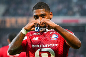 2023-10-29 - Ivan CAVALEIRO of Lille celebrates his goal during the French championship Ligue 1 football match between Losc Lille and AS Monaco on October 29, 2023 at Pierre Mauroy stadium in Villeneuve-d'Ascq near Lille, France - FOOTBALL - FRENCH CHAMP - LILLE V MONACO - FRENCH LIGUE 1 - SOCCER