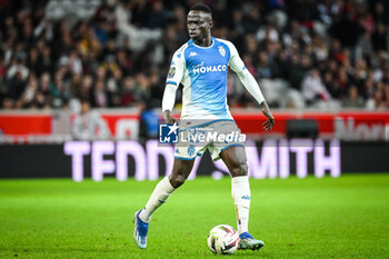 2023-10-29 - Krepin DIATTA of Monaco during the French championship Ligue 1 football match between Losc Lille and AS Monaco on October 29, 2023 at Pierre Mauroy stadium in Villeneuve-d'Ascq near Lille, France - FOOTBALL - FRENCH CHAMP - LILLE V MONACO - FRENCH LIGUE 1 - SOCCER