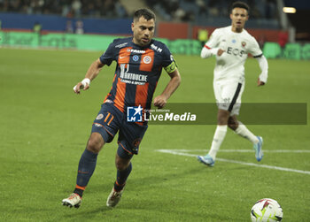 2023-11-10 - Teji Savanier of Montpellier during the French championship Ligue 1 football match between Montpellier Herault SC and OGC Nice on November 10, 2023 at Stade de la Mosson in Montpellier, France - FOOTBALL - FRENCH CHAMP - MONTPELLIER V NICE - FRENCH LIGUE 1 - SOCCER