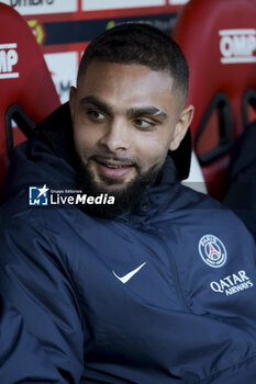2023-11-11 - Layvin Kurzawa of PSG during the French championship Ligue 1 football match between Stade de Reims and Paris Saint-Germain on November 11, 2023 at Auguste Delaune stadium in Reims, France - FOOTBALL - FRENCH CHAMP - REIMS V PARIS SG - FRENCH LIGUE 1 - SOCCER
