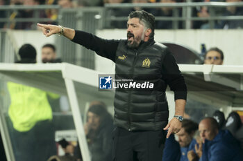 2023-11-12 - Coach of Olympique de Marseille Gennaro Gattuso during the French championship Ligue 1 football match between RC Lens and Olympique de Marseille on November 12, 2023 at Bollaert-Delelis stadium in Lens, France - FOOTBALL - FRENCH CHAMP - LENS V MARSEILLE - FRENCH LIGUE 1 - SOCCER