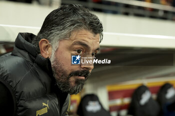 2023-11-12 - Coach of Olympique de Marseille Gennaro Gattuso during the French championship Ligue 1 football match between RC Lens and Olympique de Marseille on November 12, 2023 at Bollaert-Delelis stadium in Lens, France - FOOTBALL - FRENCH CHAMP - LENS V MARSEILLE - FRENCH LIGUE 1 - SOCCER