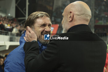 2023-11-12 - Assistant-coach of Olympique de Marseille Jacques Abardonado and Franck Leboeuf during the French championship Ligue 1 football match between RC Lens and Olympique de Marseille on November 12, 2023 at Bollaert-Delelis stadium in Lens, France - FOOTBALL - FRENCH CHAMP - LENS V MARSEILLE - FRENCH LIGUE 1 - SOCCER