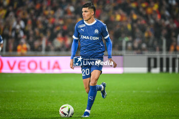 2023-11-12 - Joaquin CORREA of Marseille during the French championship Ligue 1 football match between RC Lens and Olympique de Marseille on November 12, 2023 at Bollaert-Delelis stadium in Lens, France - FOOTBALL - FRENCH CHAMP - LENS V MARSEILLE - FRENCH LIGUE 1 - SOCCER