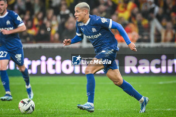 2023-11-12 - Amine HARIT of Marseille during the French championship Ligue 1 football match between RC Lens and Olympique de Marseille on November 12, 2023 at Bollaert-Delelis stadium in Lens, France - FOOTBALL - FRENCH CHAMP - LENS V MARSEILLE - FRENCH LIGUE 1 - SOCCER