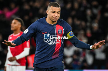 2023-11-24 - Kylian MBAPPE of PSG celebrates his goal during the French championship Ligue 1 football match between Paris Saint-Germain and AS Monaco on November 24, 2023 at Parc des Princes stadium in Paris, France - FOOTBALL - FRENCH CHAMP - PARIS SG V MONACO - FRENCH LIGUE 1 - SOCCER
