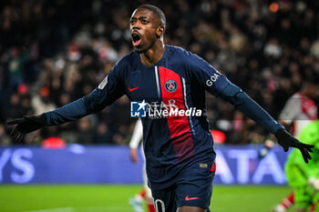2023-11-24 - Ousmane DEMBELE of PSG celebrates his goal during the French championship Ligue 1 football match between Paris Saint-Germain and AS Monaco on November 24, 2023 at Parc des Princes stadium in Paris, France - FOOTBALL - FRENCH CHAMP - PARIS SG V MONACO - FRENCH LIGUE 1 - SOCCER