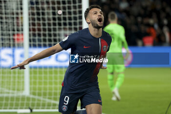 2023-11-24 - Goncalo Ramos of PSG celebrates his goal during the French championship Ligue 1 football match between Paris Saint-Germain and AS Monaco on November 24, 2023 at Parc des Princes stadium in Paris, France - FOOTBALL - FRENCH CHAMP - PARIS SG V MONACO - FRENCH LIGUE 1 - SOCCER
