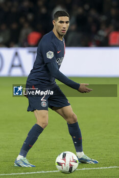 2023-11-24 - Achraf Hakimi of PSG during the French championship Ligue 1 football match between Paris Saint-Germain and AS Monaco on November 24, 2023 at Parc des Princes stadium in Paris, France - FOOTBALL - FRENCH CHAMP - PARIS SG V MONACO - FRENCH LIGUE 1 - SOCCER