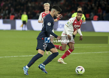 2023-11-24 - Carlos Soler of PSG during the French championship Ligue 1 football match between Paris Saint-Germain and AS Monaco on November 24, 2023 at Parc des Princes stadium in Paris, France - FOOTBALL - FRENCH CHAMP - PARIS SG V MONACO - FRENCH LIGUE 1 - SOCCER