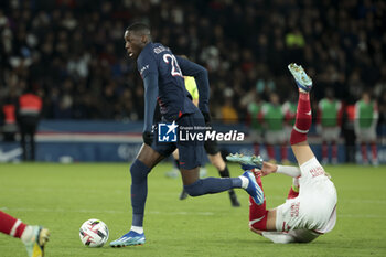 2023-11-24 - Randal Kolo Muani of PSG during the French championship Ligue 1 football match between Paris Saint-Germain and AS Monaco on November 24, 2023 at Parc des Princes stadium in Paris, France - FOOTBALL - FRENCH CHAMP - PARIS SG V MONACO - FRENCH LIGUE 1 - SOCCER