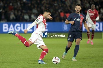 2023-11-24 - Guillermo Maripan of Monaco, Goncalo Ramos of PSG during the French championship Ligue 1 football match between Paris Saint-Germain and AS Monaco on November 24, 2023 at Parc des Princes stadium in Paris, France - FOOTBALL - FRENCH CHAMP - PARIS SG V MONACO - FRENCH LIGUE 1 - SOCCER
