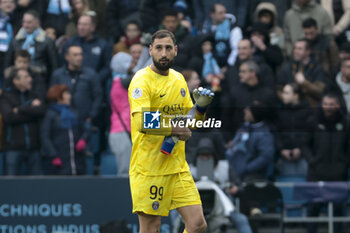 2023-12-03 - PSG goalkeeper Gianluigi Donnarumma leaves the pitch after receiving a red card during the French championship Ligue 1 football match between Le Havre AC and Paris Saint-Germain on December 3, 2023 at Oceane stadium in Le Havre, France - FOOTBALL - FRENCH CHAMP - LE HAVRE V PARIS SG - FRENCH LIGUE 1 - SOCCER