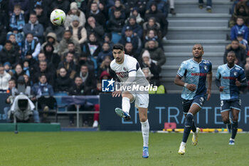 2023-12-03 - Carlos Soler of PSG during the French championship Ligue 1 football match between Le Havre AC and Paris Saint-Germain on December 3, 2023 at Oceane stadium in Le Havre, France - FOOTBALL - FRENCH CHAMP - LE HAVRE V PARIS SG - FRENCH LIGUE 1 - SOCCER