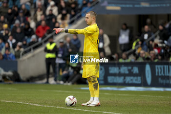 2023-12-03 - PSG goalkeeper Arnau Tenas during the French championship Ligue 1 football match between Le Havre AC and Paris Saint-Germain on December 3, 2023 at Oceane stadium in Le Havre, France - FOOTBALL - FRENCH CHAMP - LE HAVRE V PARIS SG - FRENCH LIGUE 1 - SOCCER