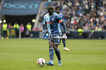2023-12-03 - Arouna Sangante of Le Havre during the French championship Ligue 1 football match between Le Havre AC and Paris Saint-Germain on December 3, 2023 at Oceane stadium in Le Havre, France - FOOTBALL - FRENCH CHAMP - LE HAVRE V PARIS SG - FRENCH LIGUE 1 - SOCCER