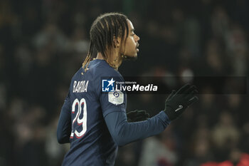 2023-12-09 - Bradley Barcola of PSG celebrates his goal during the French championship Ligue 1 football match between Paris Saint-Germain and FC Nantes on December 9, 2023 at Parc des Princes stadium in Paris, France - FOOTBALL - FRENCH CHAMP - PARIS SG V NANTES - FRENCH LIGUE 1 - SOCCER