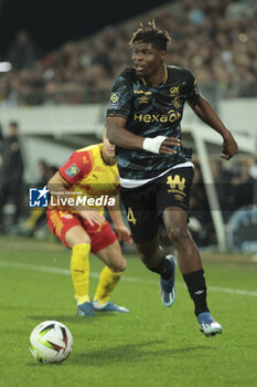 2023-12-16 - Emmanuel Agbadou of Reims during the French championship Ligue 1 football match between RC Lens ans Stade de Reims on December 16, 2023 at Bollaert-Delelis stadium in Lens, France - FOOTBALL - FRENCH CHAMP - LENS V REIMS - FRENCH LIGUE 1 - SOCCER