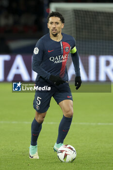 2023-12-20 - Marquinhos of PSG during the French championship Ligue 1 football match between Paris Saint-Germain and FC Metz on December 20, 2023 at Parc des Princes stadium in Paris, France - FOOTBALL - FRENCH CHAMP - PARIS SG V METZ - FRENCH LIGUE 1 - SOCCER